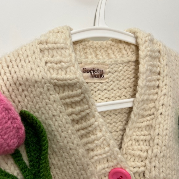 Society Mano Tulip Wool Blended Warm Cardigan Size M - Picture 11 of 11